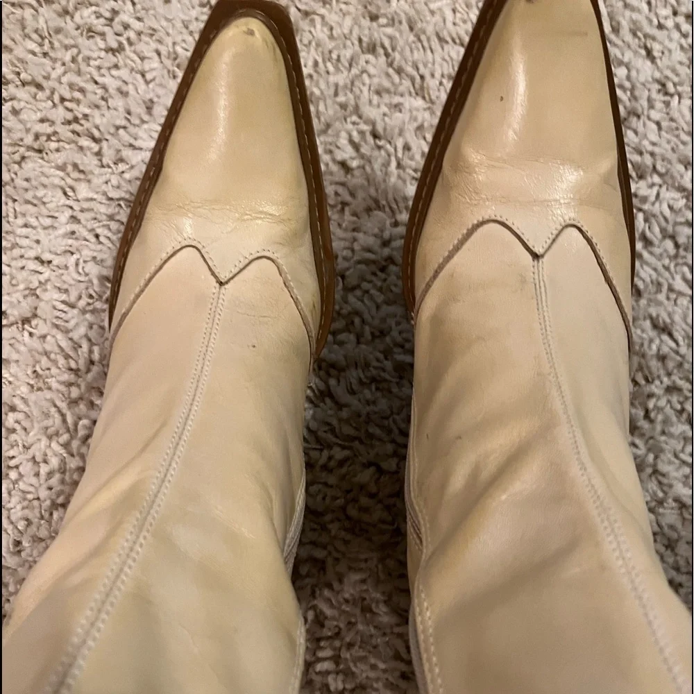 Cream funky boots. - Picture 2 of 5